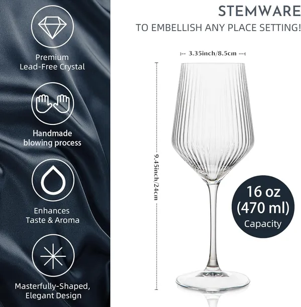 400ML_Premium_Crystal_Wine_Glasses_Set_of_6_�_Elegant_Fancy_Long_Stem_Wine_Glass_for_Red_&_White_Wine,Bar,_Dining,_Wedding,Aniversary,Housewarming,Party_&_Gift