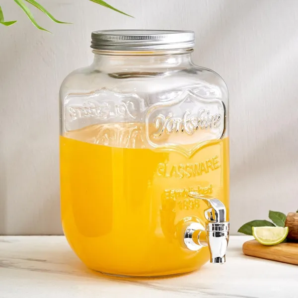 4_Liter_Glass_Juice_Dispenser_with_Tap,_Cold_Ice_Drink_Dispensers_for_Water,_Beer,_Cocktails,_Detox_Beverage_Drinks,_Home_&_Restaurant,_Office,_Bar,_Party_Set_of_1