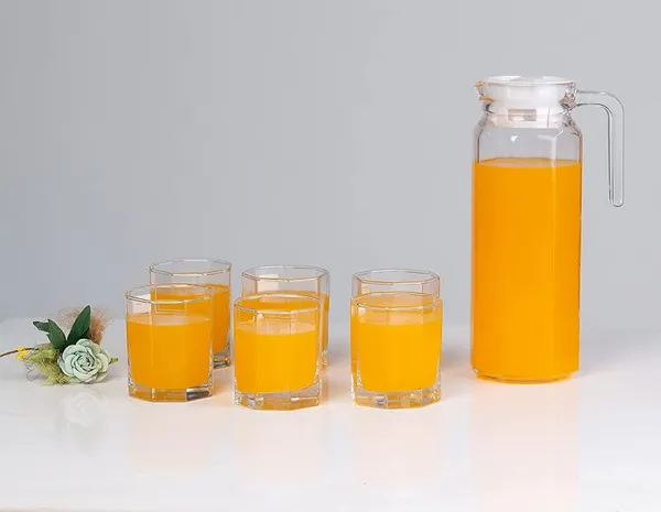 Premium_Water_and_Juice_Glasses_and_Jug_Set_Combo_[6_Piece_Glass_250ML_&_1_Piece_Jug_1_Liter]_Transparent_Pitcher_Set_for_Dining_Table,_Home_&_Restaurant,Party_(MTS_-_13)
