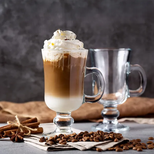 250ML_Irish_Coffee_Mug_With_Handle_Set_of_4_,_Latte_Cups,_Cappuccino_and_Hot_Chocolate_Mugs_with_Handle,_Clear