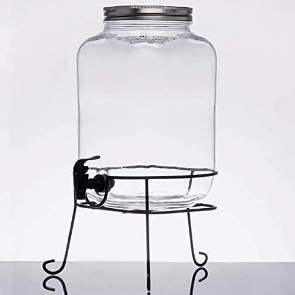 5_Liter_Glass_Beverage_Dispenser_with_Tap_&_Stand,_Ice_Drink_Dispensers_for_Water,_Juice,_Cocktails,_Detox_Drinks_&_More_Perfect_for_Party,Home_&_Restaurants,_Weddings_Decoration