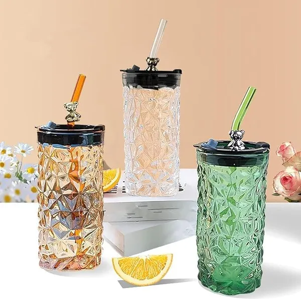 Glass_Coffee_Mug_with_Straw_Green_Tea_Sipper_Tumbler_Mugs_with_Lid_Pack_of_1-400_ML_Travel_Mug_for_Drinking_Glass,_Milk_Mug,Lemon_Tea,Water_Juice_Cup