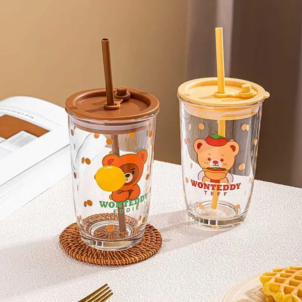 Glass_Coffee_Mug_with_Straw_Green_Tea_Sipper_Tumbler_Mugs_with_Lid_Pack_of_1-400_ML_Travel_Mug_for_Drinking_Glass,_Milk_Mug,Lemon_Tea,Water_Juice_Cup_(CM_-_24)
