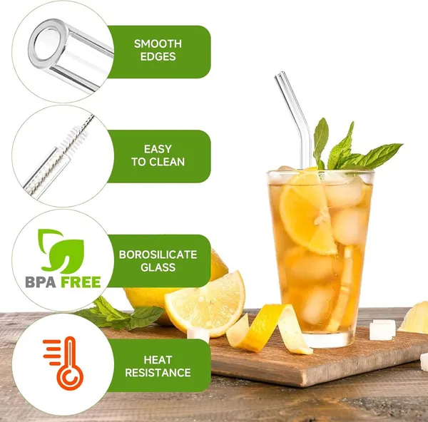 Reusable_Glass_Straw_Set_of_12_Ecofriendly_Multiuse_Drinking_Straws_Easy_to_Clean_for_Elegant_&_Durable_�_Perfect_for_Juice,_Cocktails,_Smoothies,_Coffee_&_More_Drinks