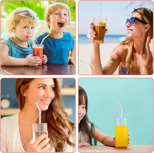 Reusable_Glass_Straw_Set_of_12_Ecofriendly_Multiuse_Drinking_Straws_Easy_to_Clean_for_Elegant_&_Durable_�_Perfect_for_Juice,_Cocktails,_Smoothies,_Coffee_&_More_Drinks