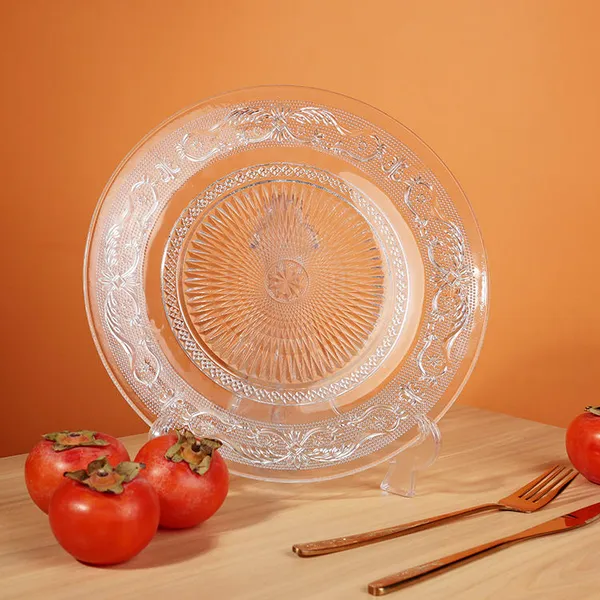 Set_of_2_-_12inch_Flower_Glass_Plate_Decorative_Crystal_Clear_Glass_Plate-_Dry_Fruits_Sweets_Chocolate_Snack_Plate_for_Dining,_Catering_Event,_Dinner_Parties,_Wedding_Dinner_Plate
