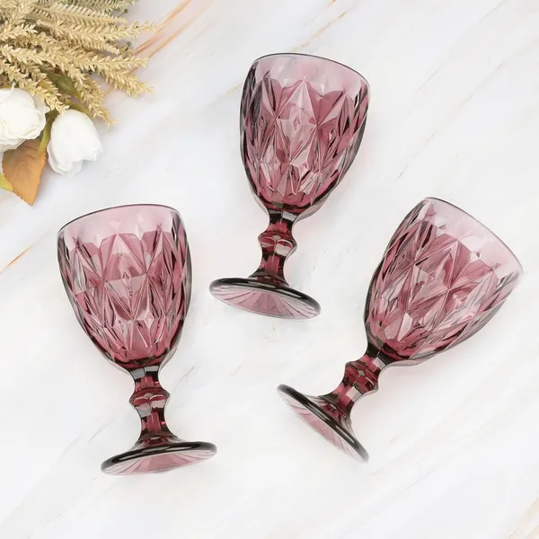 300_ML_Crystal_Pink_Wine_Glass_Red_or_White_Cut_Wine,_Transparent_Champagne_Flute_Wine_Glass_-__Pack_of_(6)