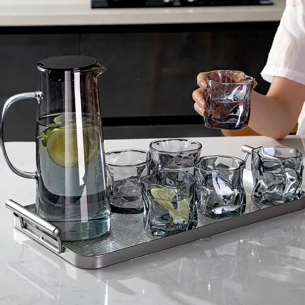 Premium_Borosilicate_Water_and_Juice_Glasses_Set_of_6_|_Black_Jug_Set_Combo,_(6_PC_Glasses_260ML_and_1_Water_Jug_1.8_Litre),_Transparent,_Glass_and_Jug_Set_for_Dining_Table_Color