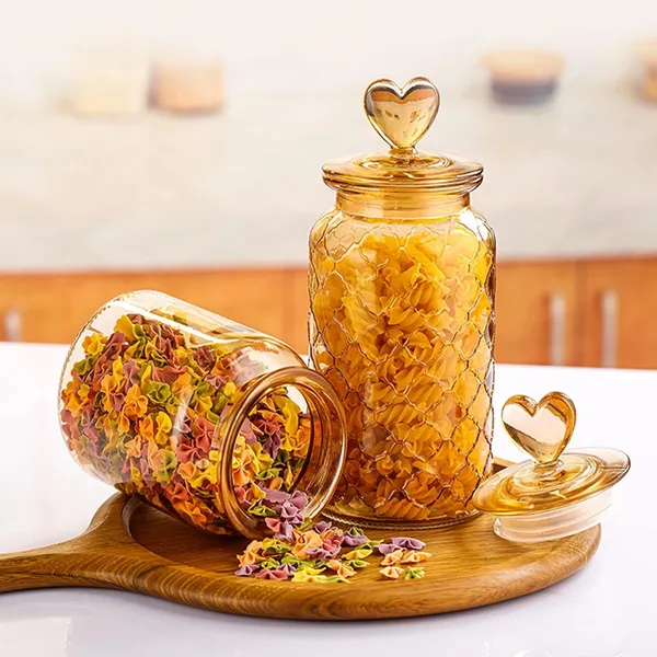 Brown_Glass_Food_Storage_Jars_with_Glass_Lids_1000ml_Set_of_2,_Love_Heart_Handle_Lid_Jar_for_Home_Kitchen,Flour,_Sugar,_Coffee,_Pasta,Grains,Cookies,_Snacks