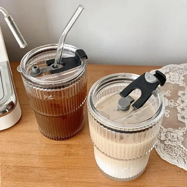 Glass_Coffee_Mug_with_Straw_Green_Tea_Sipper_Tumbler_Mugs_with_Lid_Pack_of_1-370_ML_Travel_Mug_for_Drinking_Glass,_Milk_Mug,Lemon_Tea,Water_Juice_Cup_(CM_-_16)