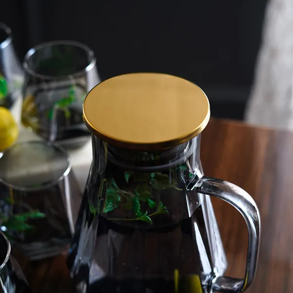 Crystal_Water_and_Juice_Glasses_Set_of_6_|_Black_Jug_Set_Combo,_(6_PC_Glasses_350ML_and_1_Water_Jug_1.2_Litre),_Transparent,_Glass_and_Jug_Set_for_Dining