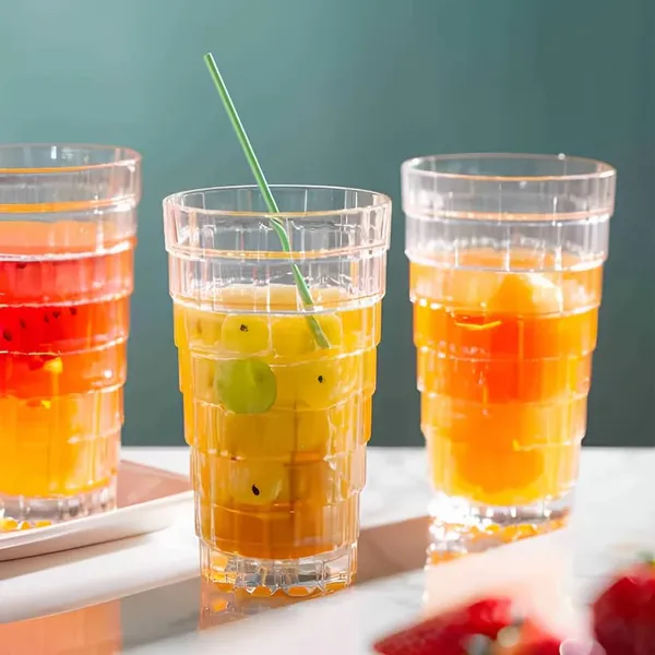 Premium_Water_&_Juice_Drinking_Glasses__350_ML_Set_Of_6,Highball_Lead-Free_Glass,Tumblers_For_Water,Juice,Beer,Cocktail_And_Mixed_Drinks