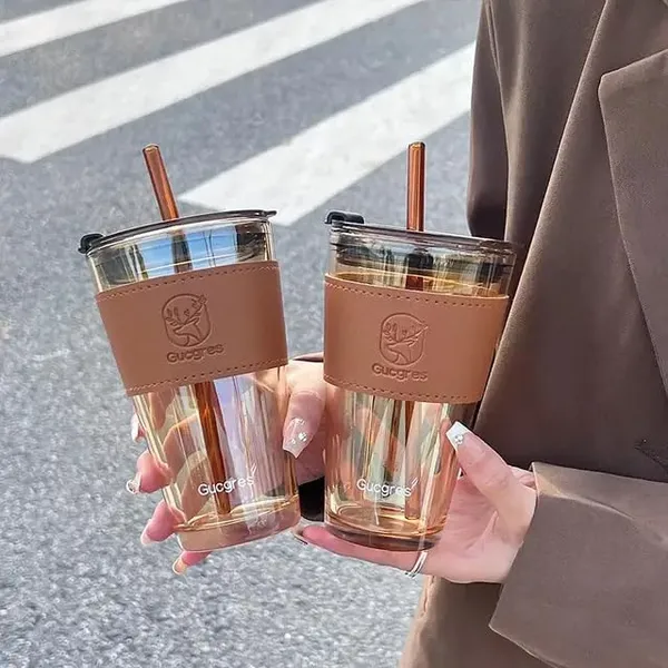 Brown_Glass_Coffee_Mug_with_Straw,_Sipper_Tumbler_Mugs_with_Lid_Pack_of_1-400_ML_Travel_Mug_for_Drinking_Glass,_Milk_Mug,Lemon_Tea,Water_Juice_Cup_Brown_(CM_-_36)