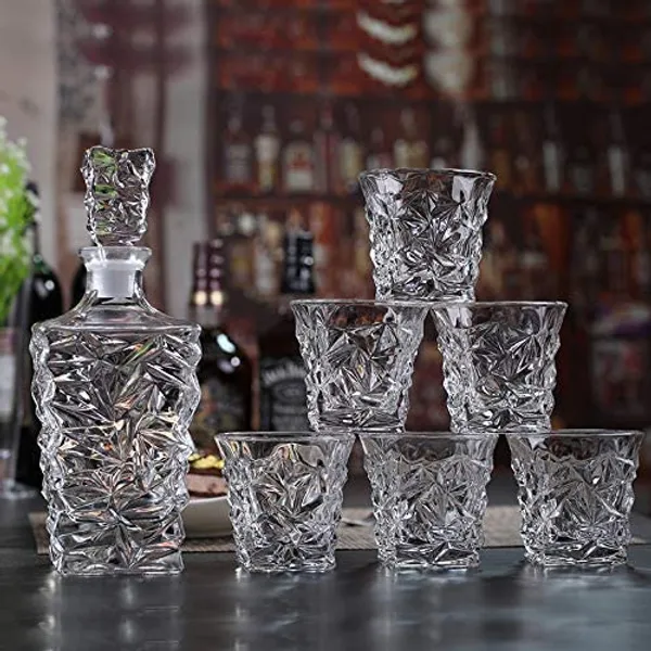 1_Decanter_With_6_Pcs_Glasses_Decanter_Bottle_Set_With_Glasses_Clear_(Set_of_7)