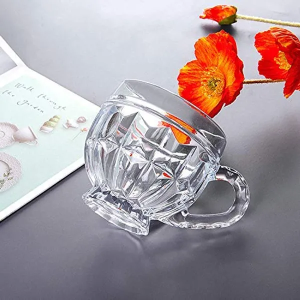 210ML_Premium_Hot/Cold_Glass_Tea_and_Coffee_Cup_Glass_Mug,_Transparent,Clear_Set_of_(6)