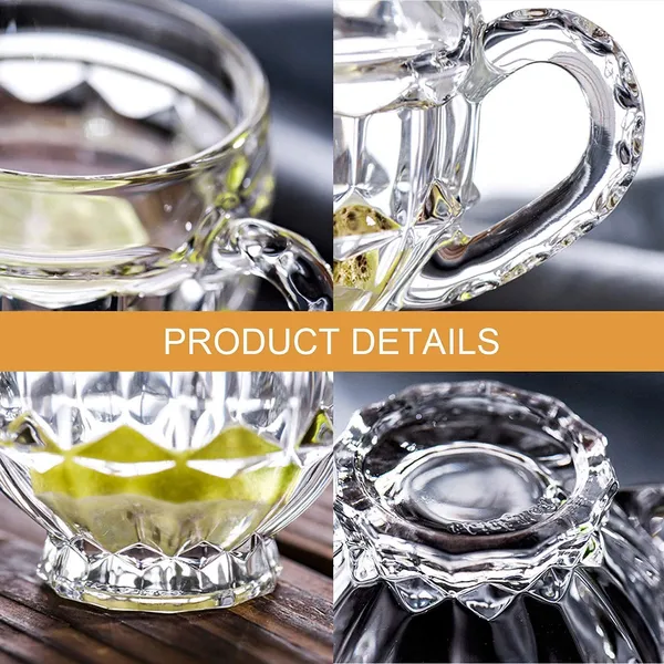 210ML_Premium_Hot/Cold_Glass_Tea_and_Coffee_Cup_Glass_Mug,_Transparent,Clear_Set_of_(6)