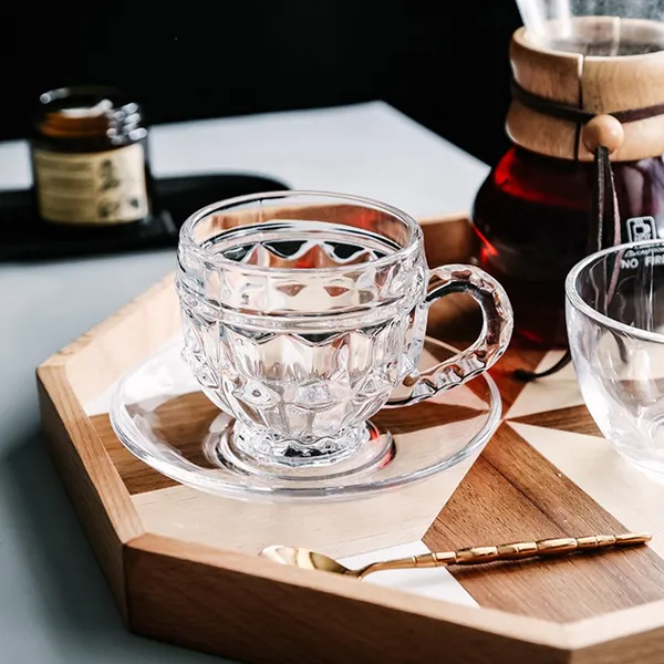 210ML_Premium_Hot/Cold_Glass_Tea_and_Coffee_Cup_Glass_Mug,_Transparent,Clear_Set_of_(6)