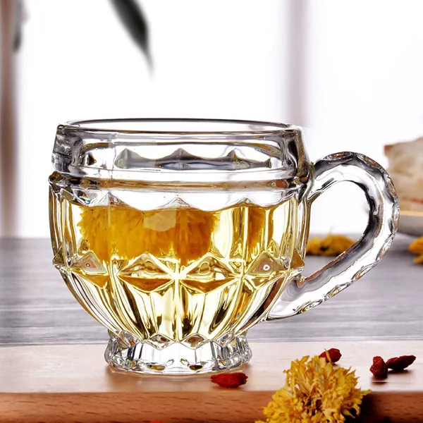 210ML_Premium_Hot/Cold_Glass_Tea_and_Coffee_Cup_Glass_Mug,_Transparent,Clear_Set_of_(6)