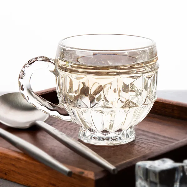 210ML_Premium_Hot/Cold_Glass_Tea_and_Coffee_Cup_Glass_Mug,_Transparent,Clear_Set_of_(6)