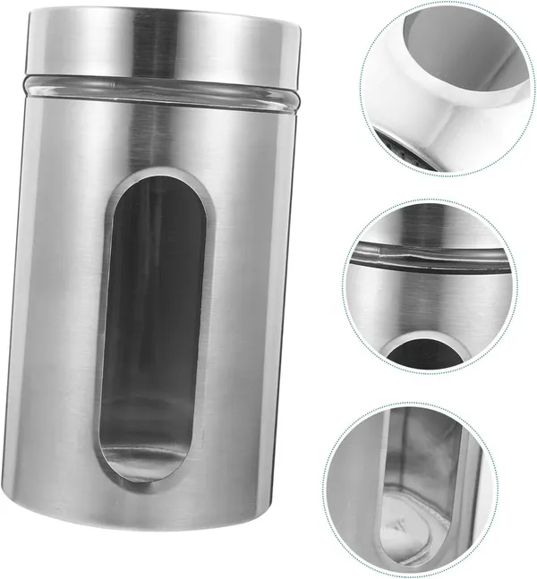 Modern_800ML_Steel_Cover_Window_Clear_Glass_Jars_Set_Stainless_Steel_Containers_with_Lids_for_Storage_Coffee,Tea,Candy,Flour,Spices,Home_&_Kitchen_Decoration_(VM-11,_SET_OF_6)
