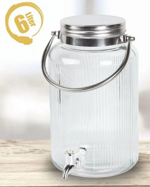 6_Liters_Glass_Beverage_Dispenser_with_Tap_&_Handle,_Drink_Dispensers_for_Beer,_Water,_Cocktails,_Detox_Drinks_&_More_Perfect_for_Parties,Bars,Restaurants,Weddings_Decoration,Daily_Uses
