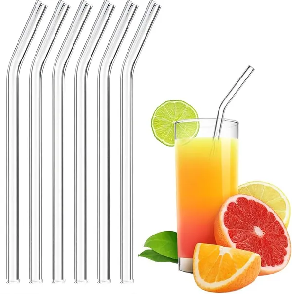 Reusable_Glass_Straw_Set_of_6_Ecofriendly_Multiuse_Drinking_Straws_Easy_to_Clean_Elegant_&_Durable_�_Perfect_for_Juice,_Cocktails,_Smoothies,_Coffee_&_More_Drinks