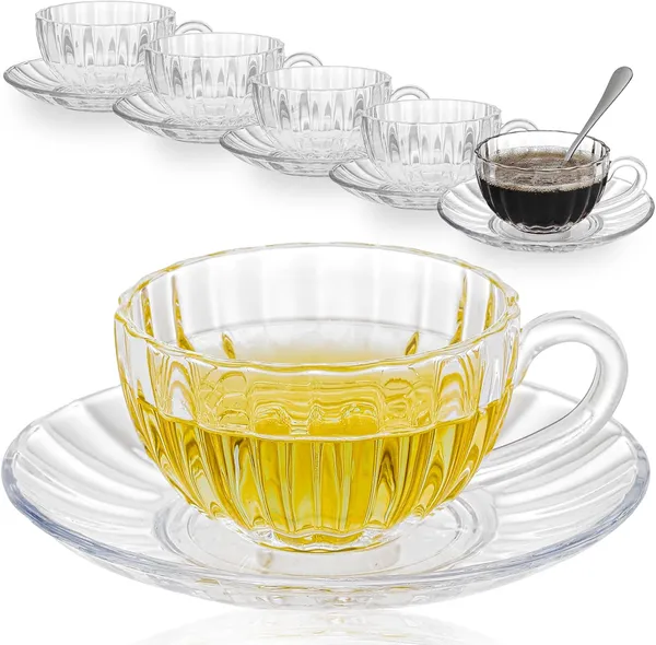 Premium_Glass_Tea_Cup_and_Saucer_Set_(6_Cups_&_6_Saucers_-_200_ML)_Transparent_Cups_&_Saucer_Set_For_Coffee_Herbal_Green_Tea,_Lemon_Tea,_Espresso,_Hot_Chocolate,Cappuccino