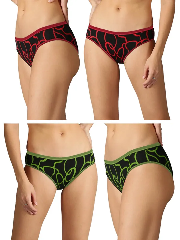 Pack_of_2_Red_&_Green_100%_Cotton_Snake_Print_Panty