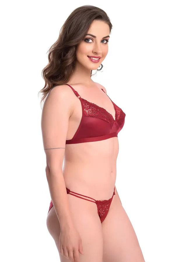 Maroon_&_Pink_Beautiful_Non_Padded_Lingerie_Set