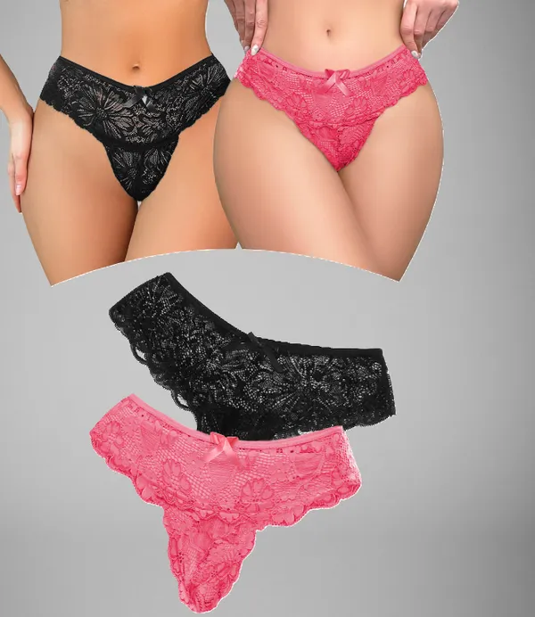 Black_&_Rose_Pink_Beautiful_Designer_Bikini_Panty_Set