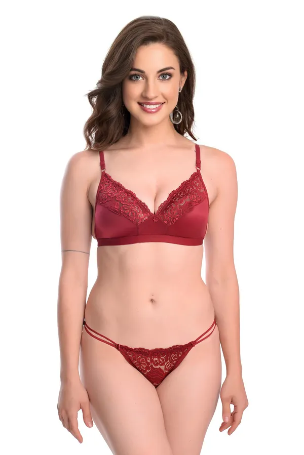Maroon_&_Red_&_Pink_Beautiful_Non_Padded_Lingerie_Set