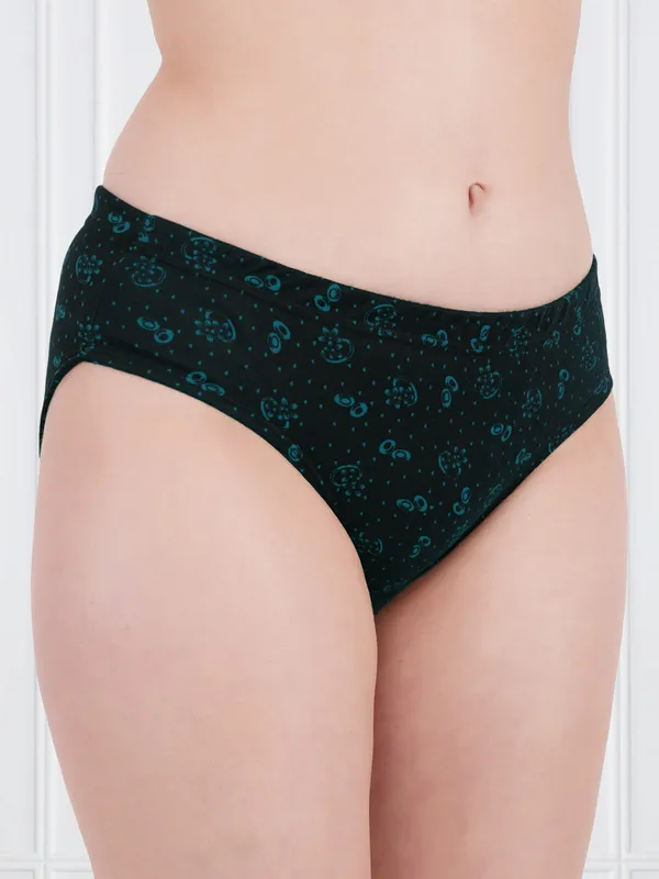 Green_&_Pink_100%_Cotton_Polka_Flower_Print_Panty_set