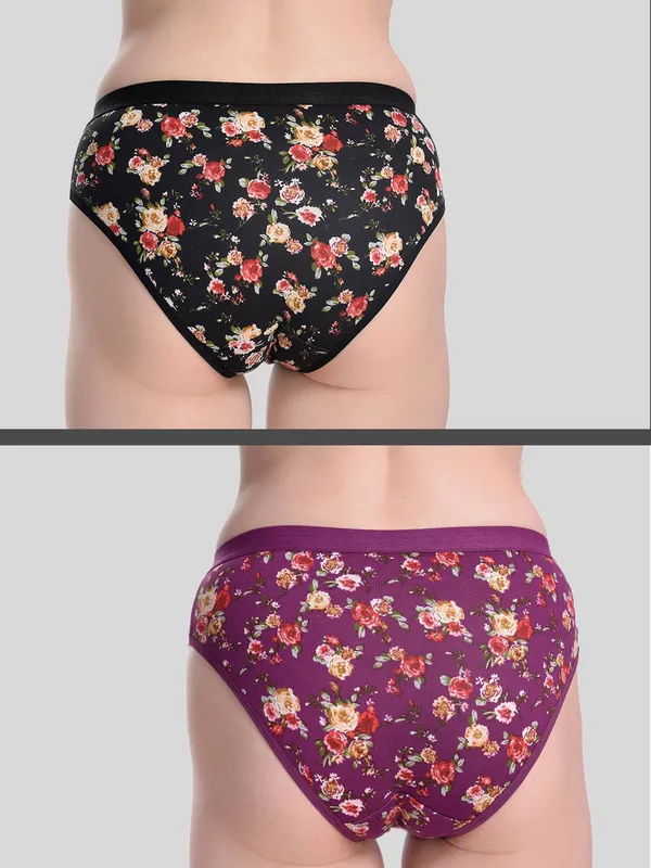 Black_&_Purple_Beautiful_Floral_Anti-Bacterial_100%_Cotton_Panty_Set_(Pack_of_2)