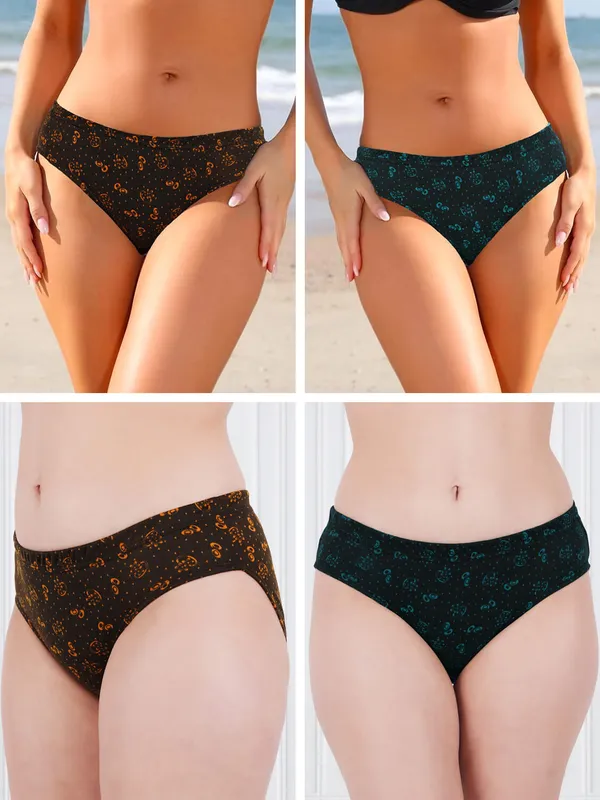 Pack_of_2_Yellow_&_Green_100%_Cotton_Polka_Flower_Print_Panty