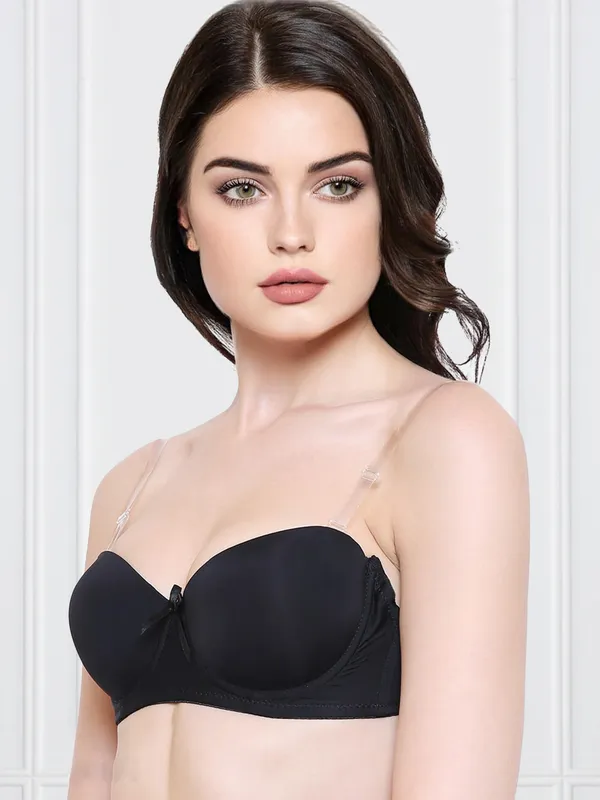 Black_Beautiful_Strapless_Padded_Push_Up_Bra/Panty_Set