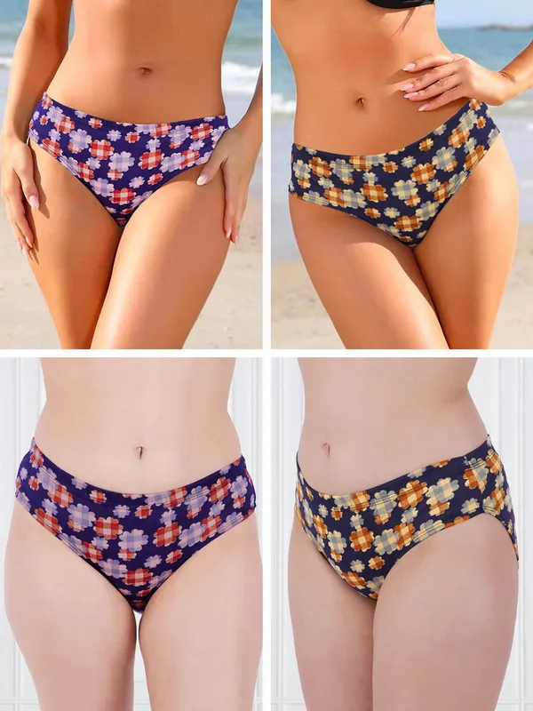 Pack_of_2_Yellow_&_Red_100%_Cotton_Flower_Print_Panty