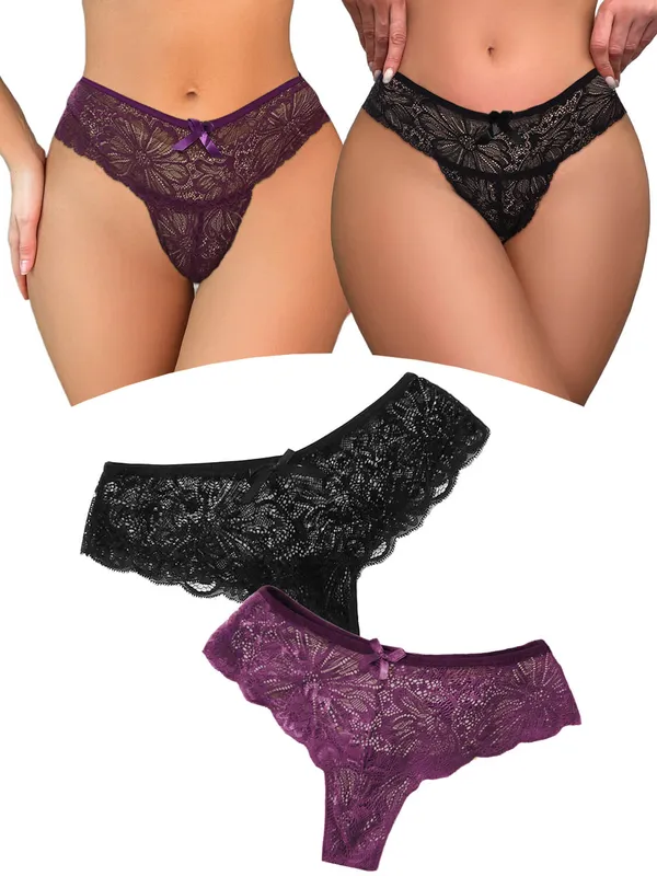 Pack_of_2_Black_&_Wine_Beautiful_Designer_Bikini_Panty_()