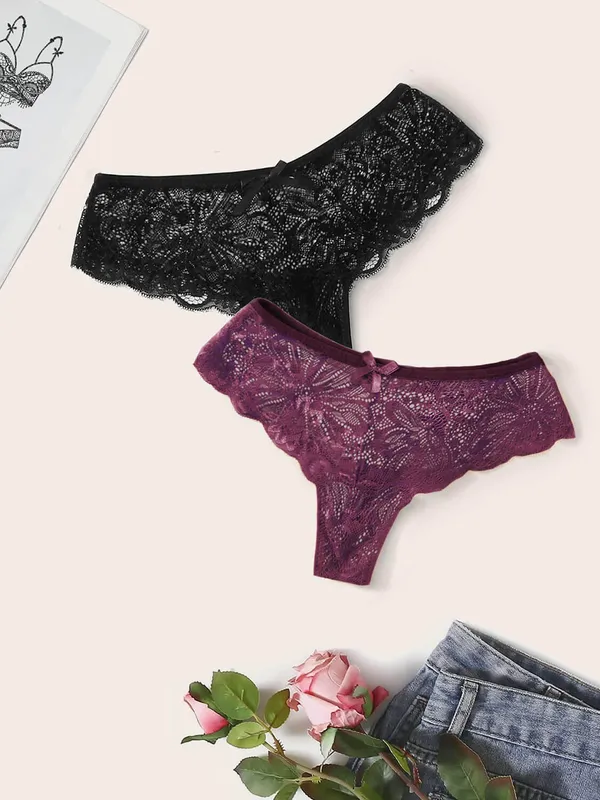 Pack_of_2_Black_&_Wine_Beautiful_Designer_Bikini_Panty_()