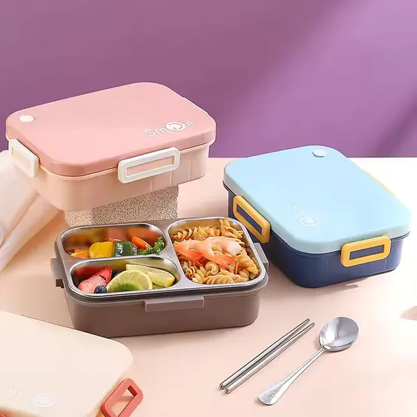 750ml_Leak-Proof_Stainless_Steel_Lunch_Box_Brown_|_3-Compartment_Tiffin_for_Office,_School_&_Travel