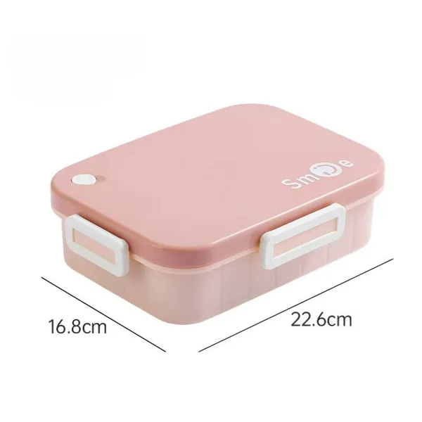 750ml_Leak-Proof_Stainless_Steel_Lunch_Box_Pink_|_3-Compartment_Tiffin_for_Office,_School_&_Travel