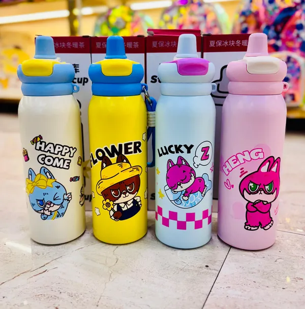POP_MART_Lucky_Cat_Insulated_Steel_Bottle_700ML_White_|_SUS_316_Dual_Mouth_Hot_&_Cold_Flask