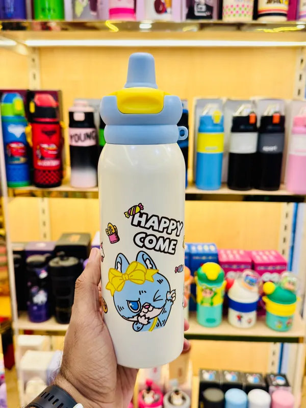POP_MART_Lucky_Cat_Insulated_Steel_Bottle_700ML_White_|_SUS_316_Dual_Mouth_Hot_&_Cold_Flask