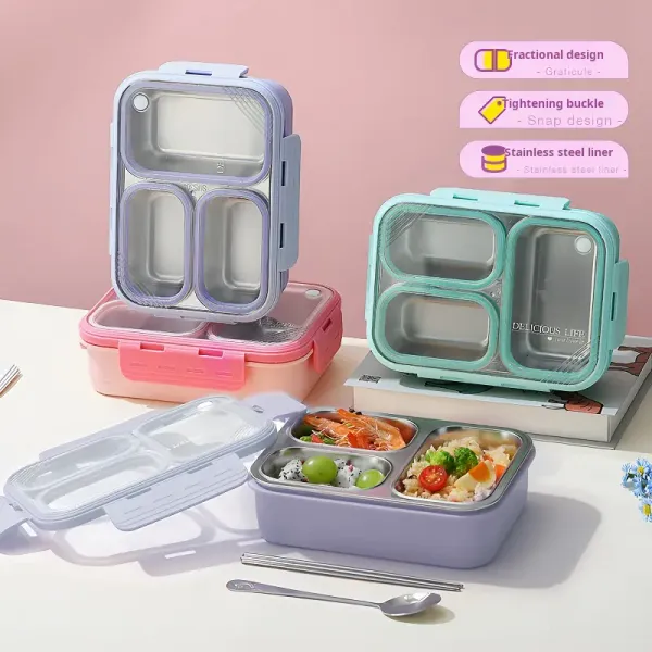 Leakproof_620ml_Bento_Lunch_Box_-_Pink_|_3-Compartment_BPA-Free_&_Insulated_Stainless_Steel_Tiffin_for_Kids_&_Adults