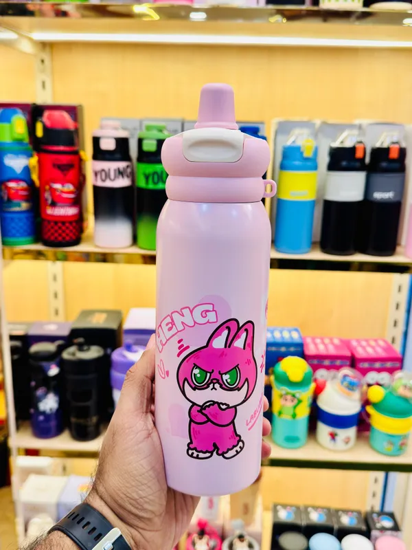 POP_MART_Lucky_Cat_Insulated_Steel_Bottle_700ML_Pink_|_SUS_316_Dual_Mouth_Hot_&_Cold_Flask