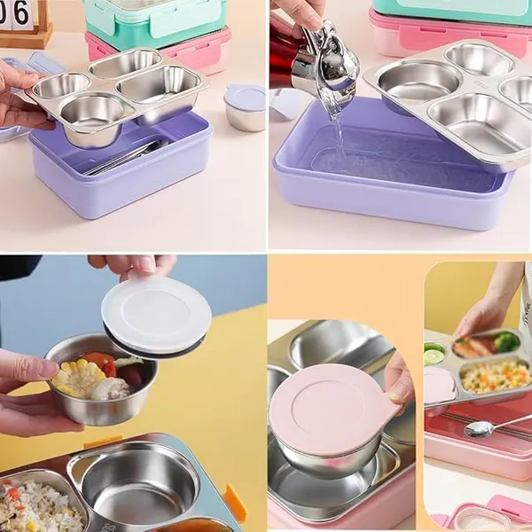 Green_4_Compartment_Stainless_Steel_Lunch_Box_|_Leak-Proof_Tiffin_Box_for_School_Kids_&_Adults