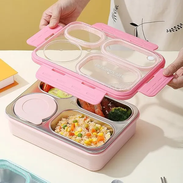 Green_4_Compartment_Stainless_Steel_Lunch_Box_|_Leak-Proof_Tiffin_Box_for_School_Kids_&_Adults