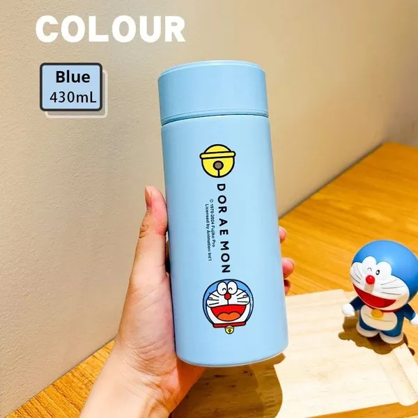 Doremon_Stainless_Steel_Water_Bottle_430ML_|_SUS_304_Double_Wall_Insulated_with_Strainer_|_Hot_&_Cold_Cartoon_Flask_for_Kids