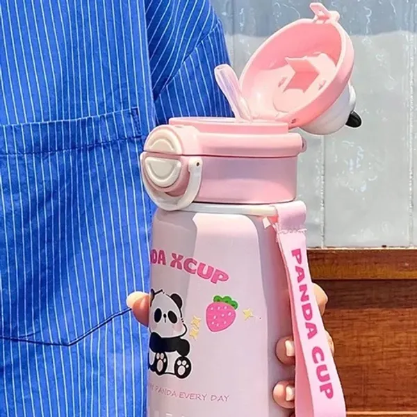 Panda_Stainless_Steel_Water_Bottle_550ML_|_SUS_304_Double_Wall_Insulated_with_Dual_Lids_&_Carry_Tag_|_Hot_&_Cold_Cartoon_Flask_for_Kids