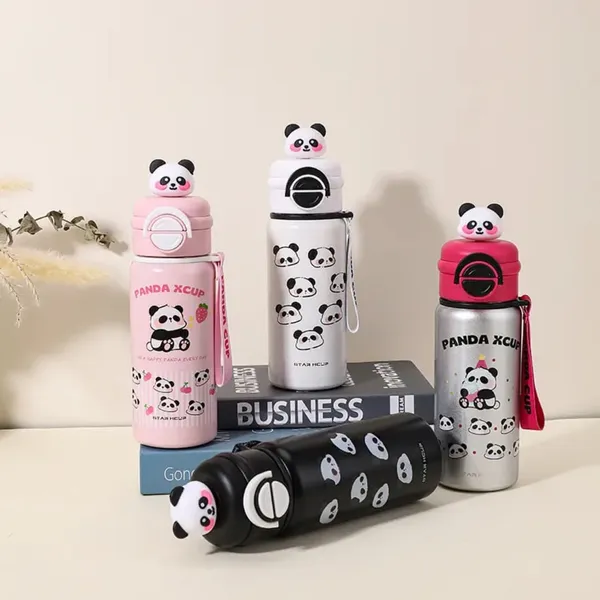 Panda_Stainless_Steel_Water_Bottle_550ML_|_SUS_304_Double_Wall_Insulated_with_Dual_Lids_&_Carry_Tag_|_Hot_&_Cold_Cartoon_Flask_for_Kids