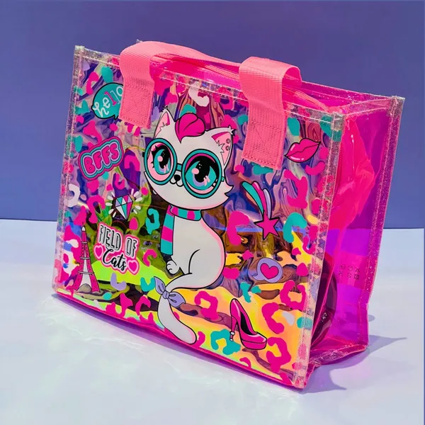 Pink_Holographic_Transparent_Tote_Bag_For_Women